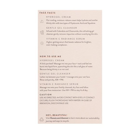 New! HONEST the icons Mini Clean Skincare Trio - Picture 3 of 9